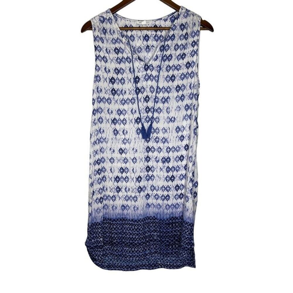 Beachlunchlounge Blue and White Mini Dress